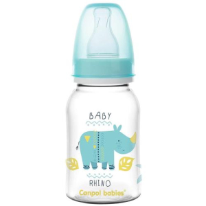 Канпол беби африка бутылочка 120мл 0мес+ бирюзов 