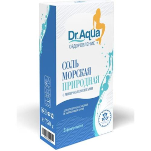 Доктор аква ароматная соль д/ванн морская природная 250г. №3 пак.