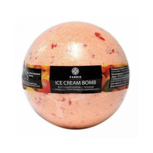 Фабрик косметолоджи шар бурлящий для ванн 120г персиковое мороженое