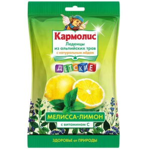Кармолис леденцы 75г мед/витамин с/мелисса-лимон детские