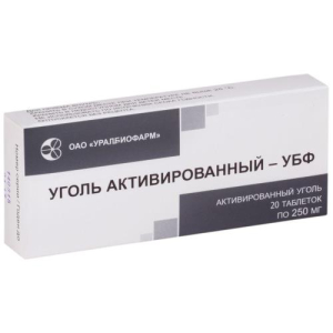 Уголь активированный-убф таблетки 250мг №20