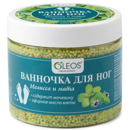 Олеос ванночка для ног 220г мелисса + мята