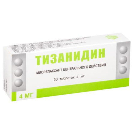 Тизанидин таблетки 4мг №30