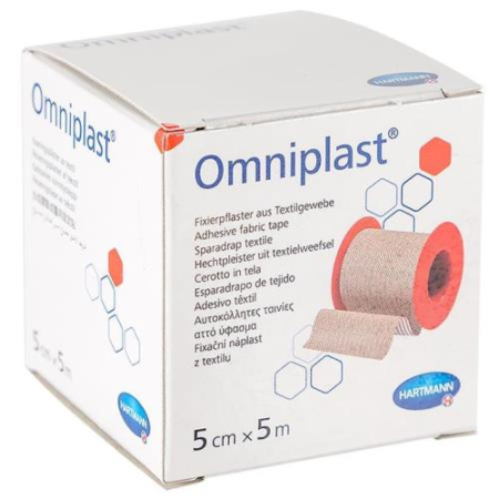 Омнипласт пластырь 5смх5м текст. ткань телесн. /арт.900532/