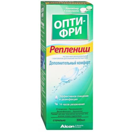 Опти фри реплениш раствор для линз 300мл  + контейнер