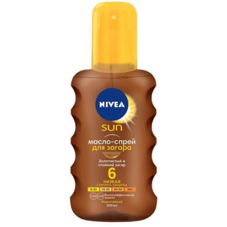 Нивея сан масло-спрей 200мл д/загара spf6