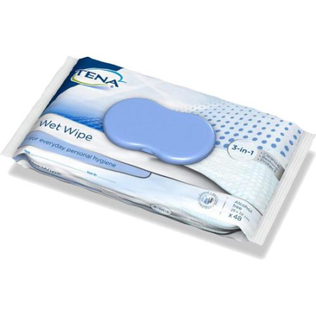 Тена вет вайп полотенца влажные №48 3в1