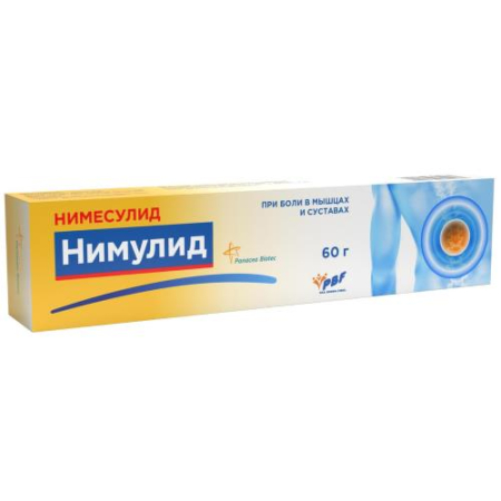 Нимулид гель для наружного применения 1% 60г/панацея