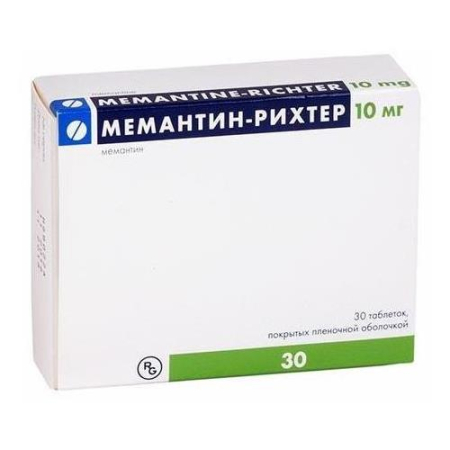 Мемантин-риxтер таблетки покрытые пленочной оболочкой 10мг №30