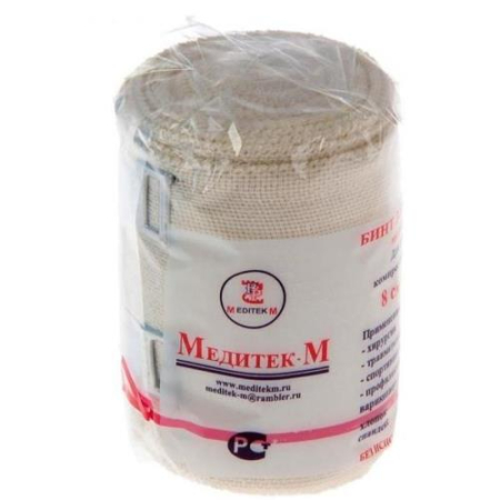 Медитек бинт эласт. вр 8х250см застежка