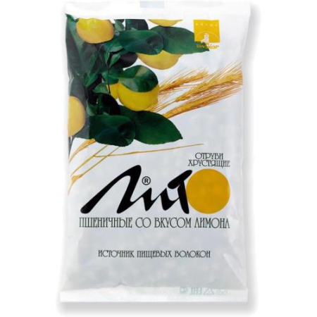 Лито отруби хруст. пшеничные лимон + кальций 200г.