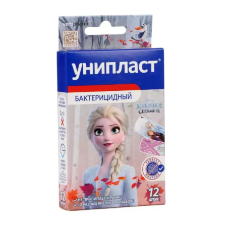 Унипласт лейкопластырь бактерицидный №12 детский холодное сердце