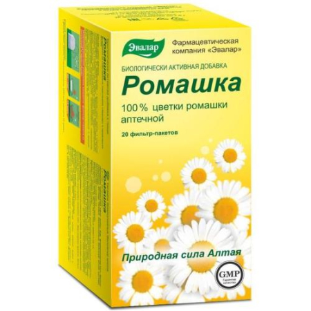 Эвалар ромашка цветки цельные 1.5г №20 бад