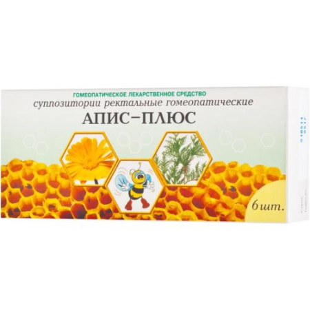 Апис-плюс суппозитории ректальные гомеопатические №6