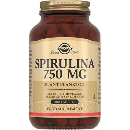 Солгар спирулина таблетки 750мг №100