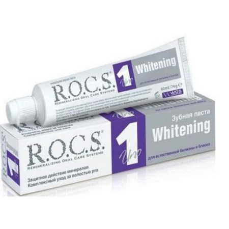 Рокс уно зубная паста 74г отбеливающая