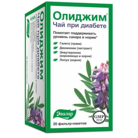 Эвалар олиджим чай 2г №20 при диабете бад