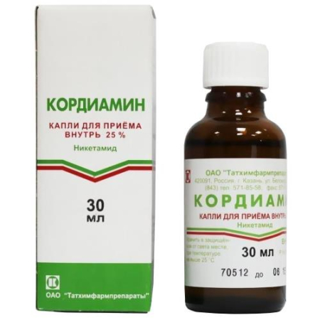 Кордиамин капли для приема внутрь 250мг/мл 25мл