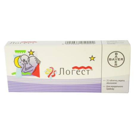 Логест таблетки покрытые оболочкой 75 мкг + 20 мкг №21