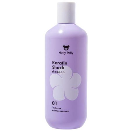 Холли полли кератин шок шампунь 400мл восстанавл