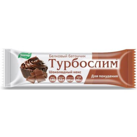 Эвалар турбослим батончик белковый 50г шоколадный кекс бад