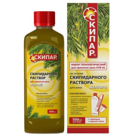 Скипар раствор для ванн 500мл скипидарный желтый