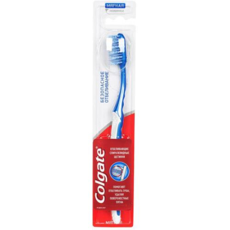 Колгейт зубная щетка безопасное отбеливание мягкая