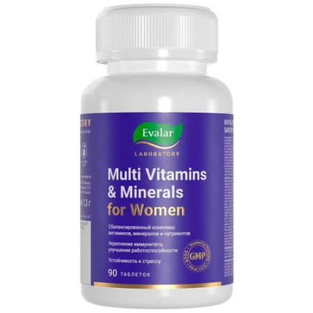 Эвалар мультивитамины и минералы таблетки 1300мг №90 женские