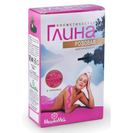 Медикомед глина 100г косметическая розовая