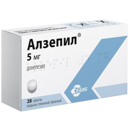 Алзепил таблетки покрытые пленочной оболочкой 5мг №28