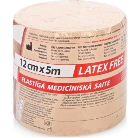 Лаума бинт медицинский эластичный 12смx5м
