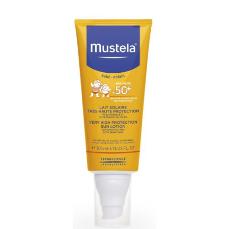 Мустела bebe молочко солнцезащит. spf50 +  200мл. туба. [mustela]