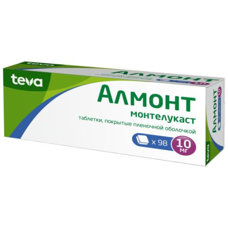 Алмонт таблетки покрытые пленочной оболочкой 10мг №98/актавис