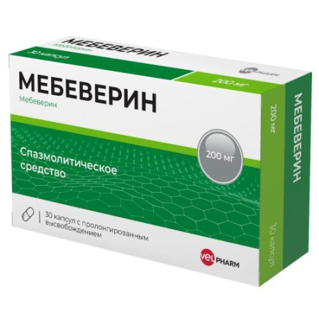 Мебеверин велфарм капсулы с пролонгированным высвобождением 200мг №30