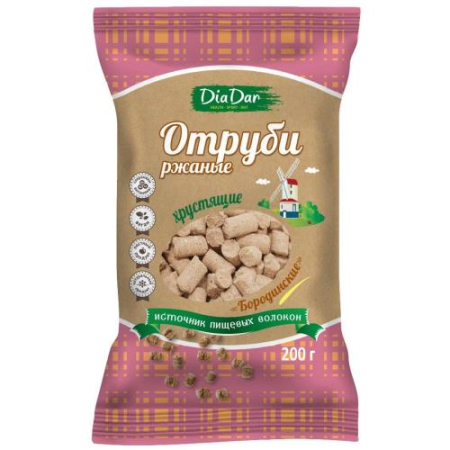 Диадар отруби ржаные 200г бородинские хруст.