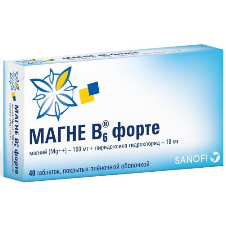 Магне b6 форте таблетки покрытые пленочной оболочкой №40