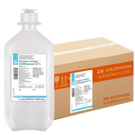 Натрия хлорид-солофарм раствор для инфузий 0,9% 400мл №20