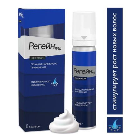 Регейн пена для наружного применения 5% 60г