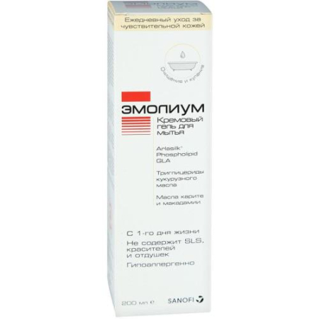 Эмолиум гель для мытья 200мл кремовый