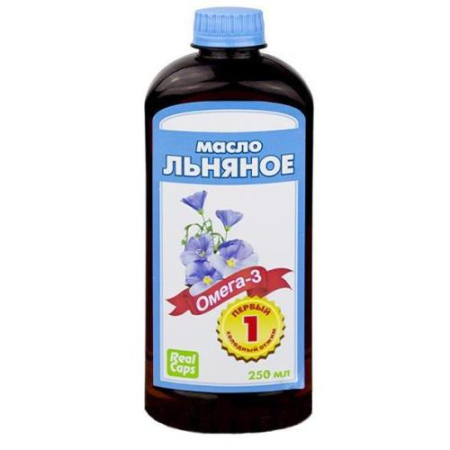Реалкапс льняное масло 250мл холодный отжим бад