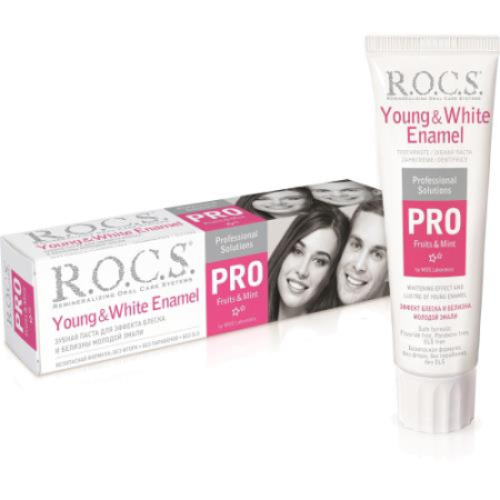 Рокс про зубная паста 135г young & white enamel