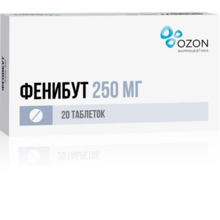 Фенибут таблетки 250мг №20/Озон Фарм