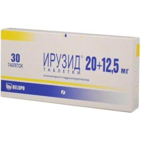 Ирузид таблетки 20мг + 12.5мг №30
