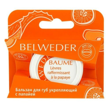 Бельведер бальзам для губ 6г укрепл. с папайей