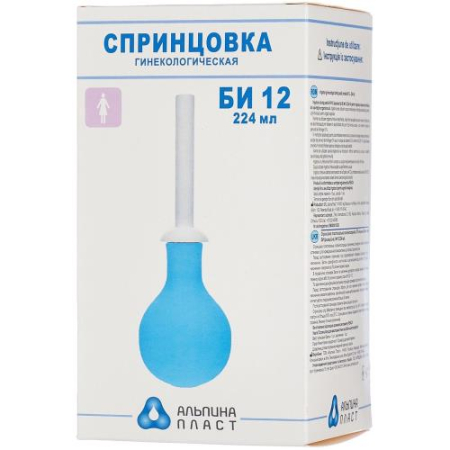 Альпина пласт спринцовка 224мл пвх би-12 гинекологическая
