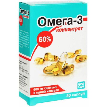 Реалкапс омега-3 концентрат 60% капсулы 1000мг №30