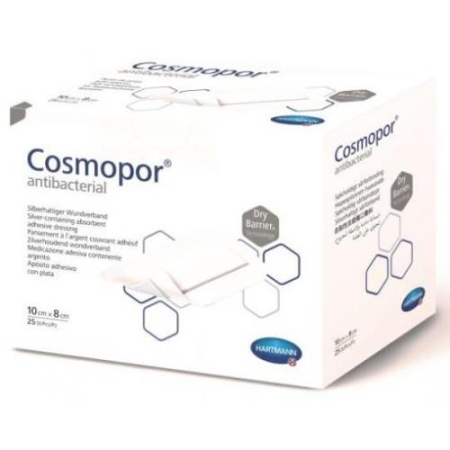 Космопор антибактериал повязка №25 самокл. 10смх8см серебро