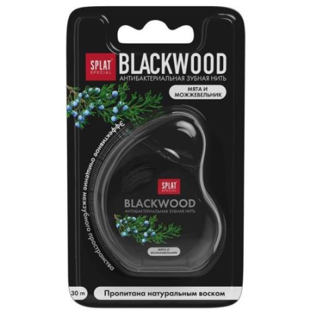 Сплат спешиал блэквуд зубная нить 30м мята + можжевельник