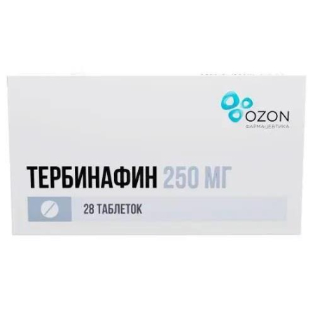 Тербинафин таблетки 250мг №28/Озон