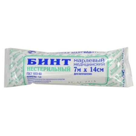 Бинт н/стер. 7мх14см и/у /волжская мануфактура/
